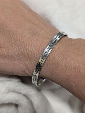 RETIRED James Avery Sterling Silver Fruits of The Spirit Bangle Bracelet